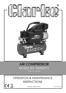 Handleiding Clarke Bandit IV Compressor