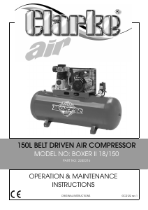 Manual Clarke Boxer II 18/150 Compressor