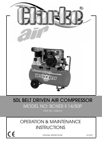 Manual Clarke Boxer II 14/50P Compressor