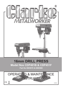 Manual Clarke CDP501F Drill Press