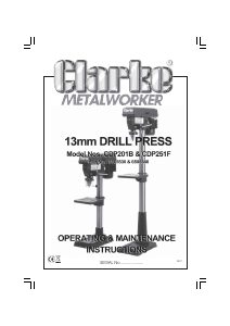 Manual Clarke CDP201B Drill Press