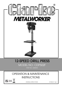 Manual Clarke CDP502F Drill Press