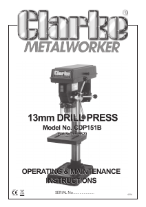 Manual Clarke CDP151B Drill Press