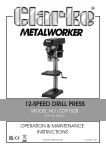 Manual Clarke CDP152B Drill Press