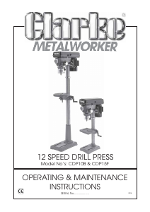 Manual Clarke CDP15F Drill Press