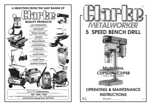 Manual Clarke CDP5DD Drill Press