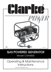 Manual Clarke CGH3500 Generator
