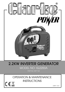 Manual Clarke IG2200A Generator