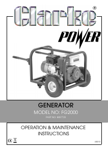 Handleiding Clarke FG2000 Generator