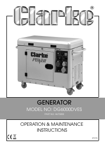 Manual Clarke DG6000DVES Generator