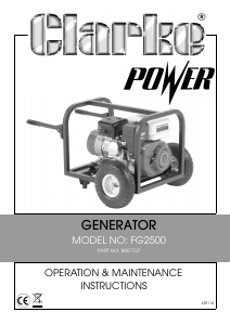 Manual Clarke FG2500 Generator