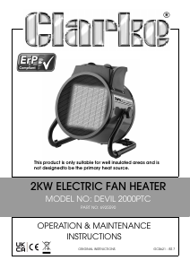 Manual Clarke Devil 2000PTC Heater