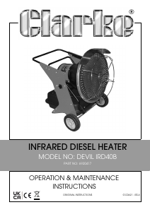 Manual Clarke IRD40B Heater