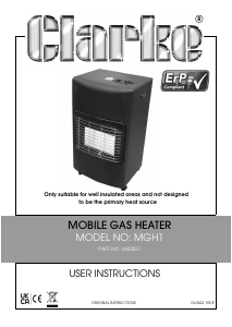 Manual Clarke MGH1 Heater
