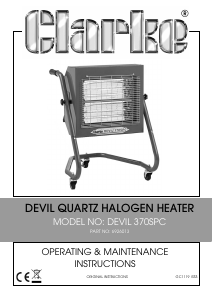 Manual Clarke Devil 370SPC Heater