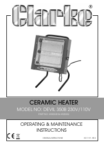 Manual Clarke Devil 350B Heater