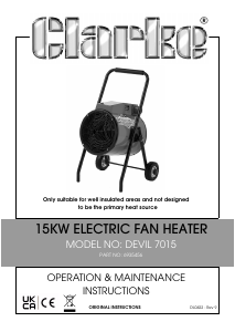 Manual Clarke Devil 7015 Heater