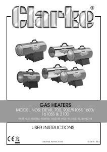 Manual Clarke Devil 2100 Heater