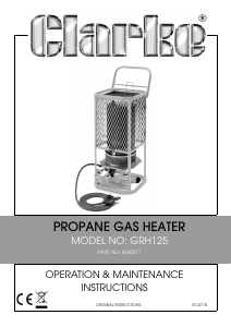 Manual Clarke GRH125 Heater