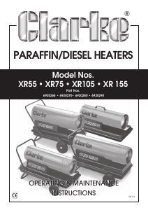 Manual Clarke XR155 Heater
