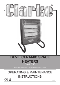 Manual Clarke Devil 330 Heater