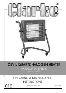 Manual Clarke Devil 371SPC Heater