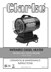 Manual Clarke IRD20B Heater