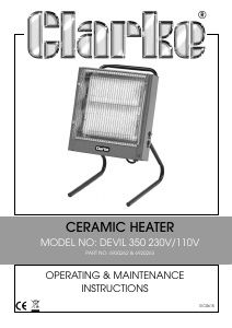 Manual Clarke Devil 350 Heater