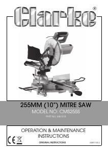 Manual Clarke CMS255S Mitre Saw