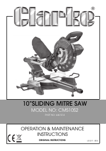 Manual Clarke CMS10S2 Mitre Saw