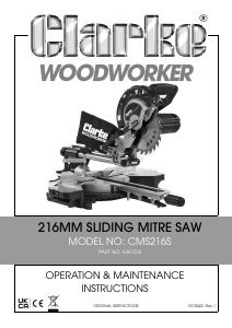 Manual Clarke CMS216S Mitre Saw