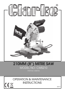 Manual Clarke CMS210 Mitre Saw