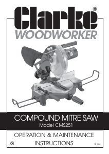 Manual Clarke CMS251 Mitre Saw