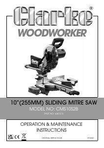 Manual Clarke CMS10S2B Mitre Saw