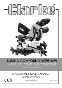 Manual Clarke C2MS250MP Mitre Saw