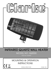 Manual Clarke IQ2000 Patio Heater