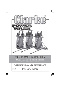 Manual Clarke ELS145 Pressure Washer