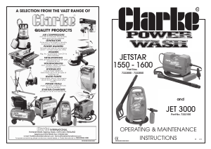 Manual Clarke Jetstar 1550 Pressure Washer