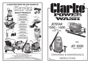 Manual Clarke Jetstar 3000 Pressure Washer