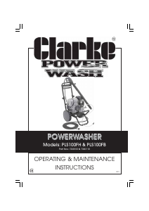 Manual Clarke PLS100FB Pressure Washer