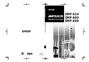 Manual de uso Epson EMP-810 Proyector