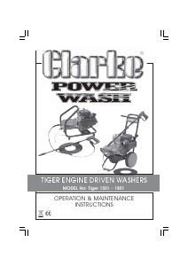 Manual Clarke Tiger 1801 Pressure Washer