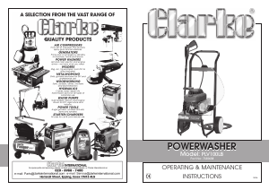 Handleiding Clarke PLV100LB Hogedrukreiniger