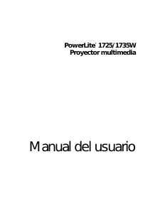 Manual de uso Epson PowerLite 1725 Proyector