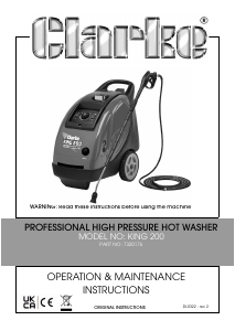 Manual Clarke King 200 Pressure Washer