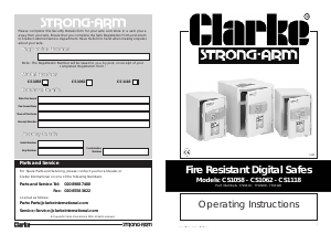 Manual Clarke CS1062 Safe