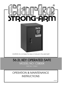 Manual Clarke CS800K Safe