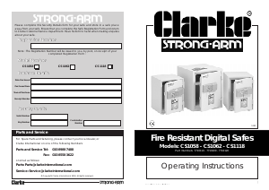 Manual Clarke CS1118 Safe