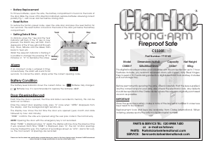 Manual Clarke CS500F Safe