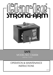Manual Clarke CS300K Safe